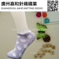 Fashion Jacquard Weave Polka-dots Cotton Girls Socks